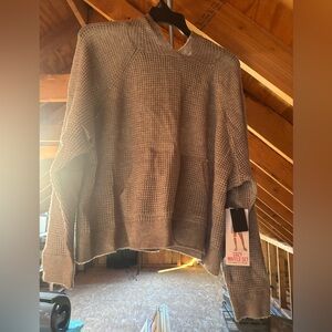 Cozy Waffle Knit Sweater - Tan